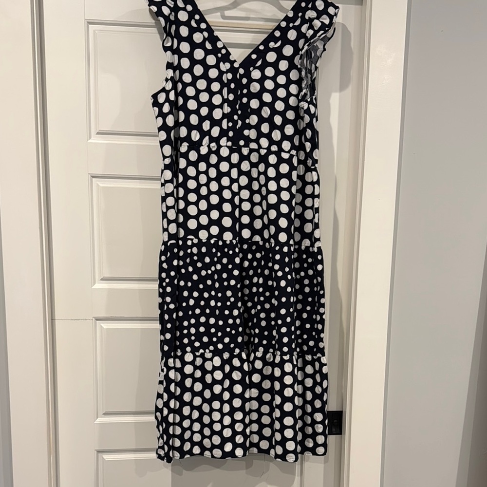 Loft Polka Dot Sleeveless Maxi Dress
